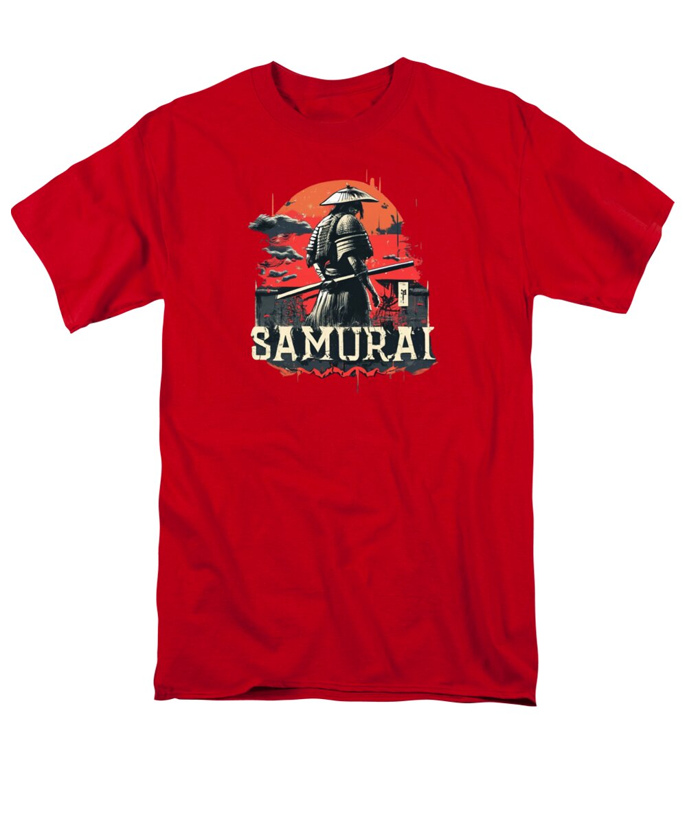 Samurai Warrior Vintage Sunset - Men's T-Shirt  (Regular Fit)