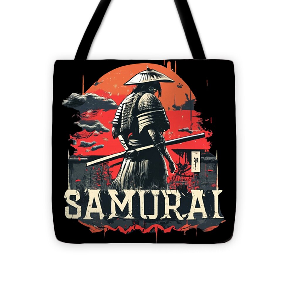 Samurai Warrior Vintage Sunset - Tote Bag