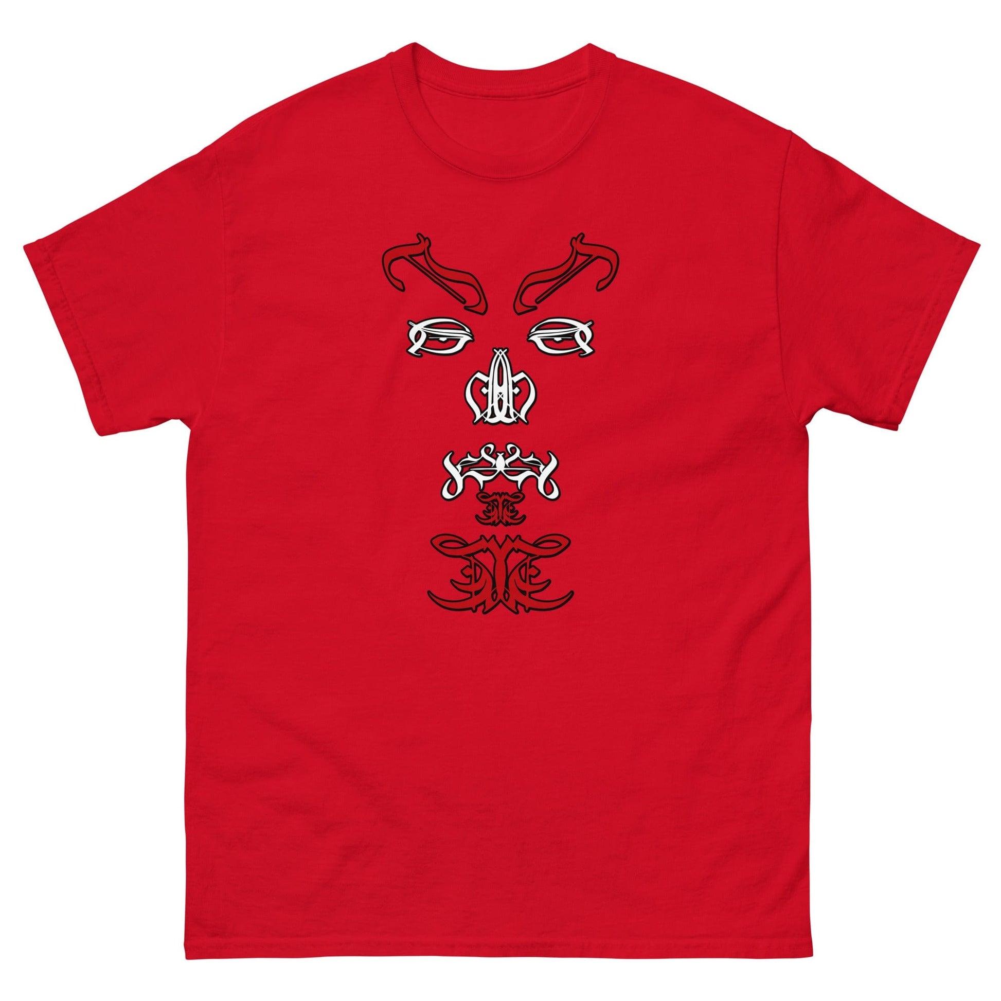 Satan Typographic Face T-shirt Red / S