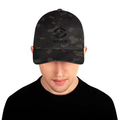 Scar Design Logo Army Camo Embroidered Cap