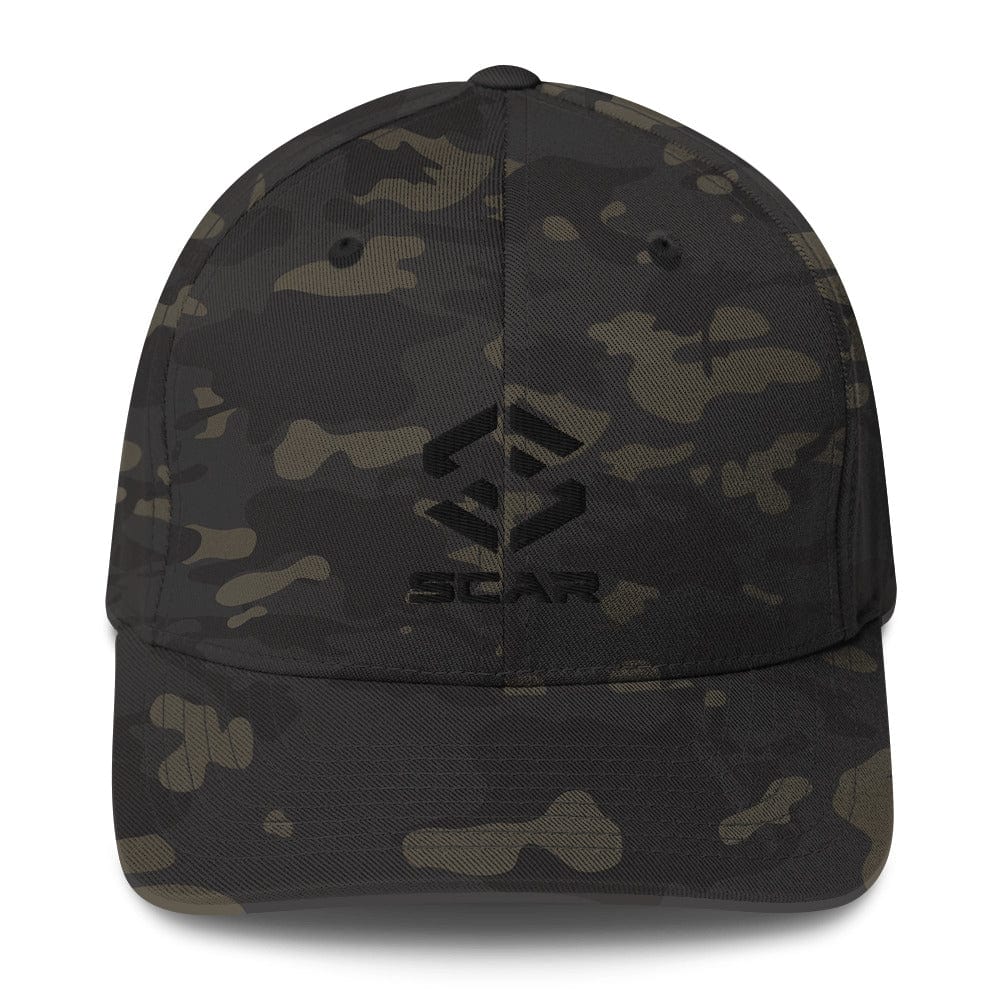 Scar Design Logo Army Camo Embroidered Cap