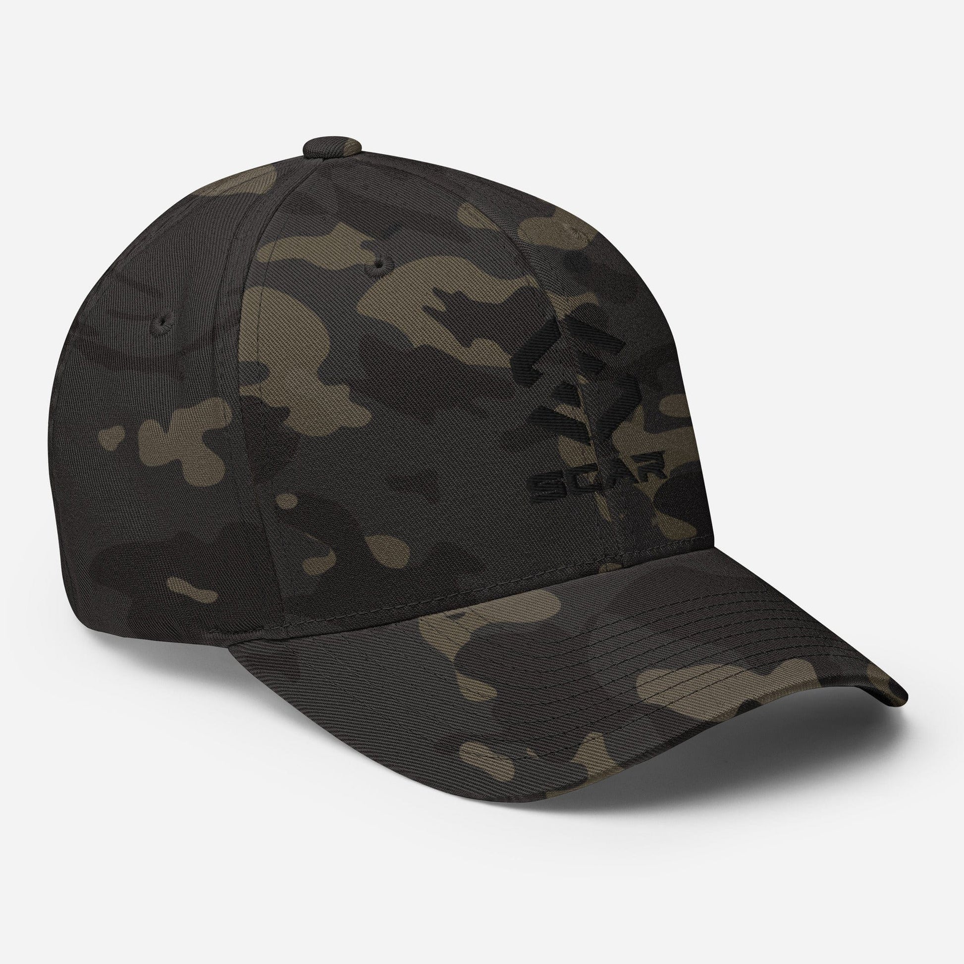 Scar Design Logo Army Camo Embroidered Cap