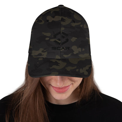 Scar Design Logo Army Camo Embroidered Cap