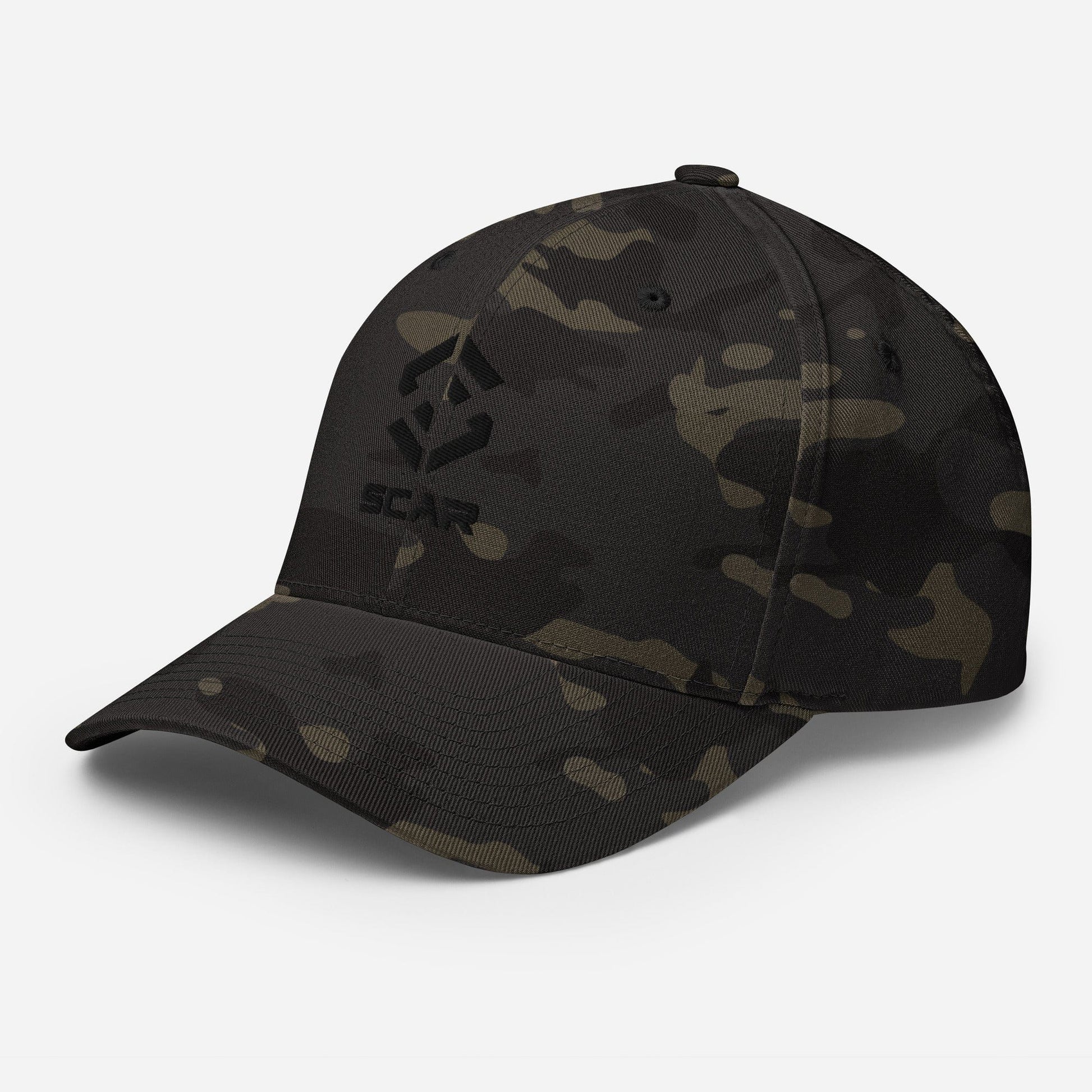 Scar Design Logo Army Camo Embroidered Cap