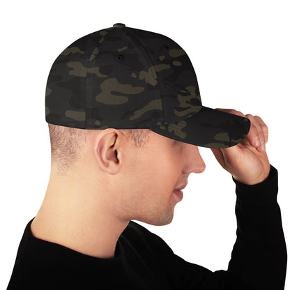 Scar Design Logo Army Camo Embroidered Cap