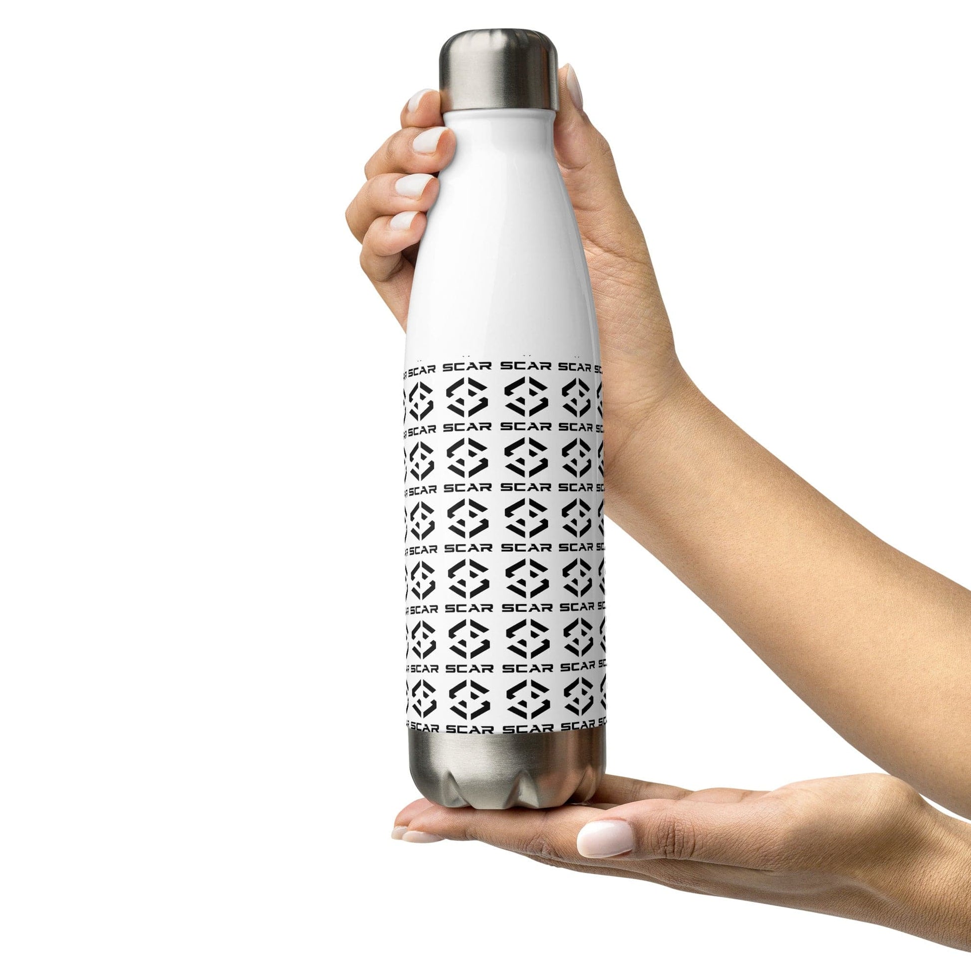 Scar Design logo black and white Stainless steel Water Bottle