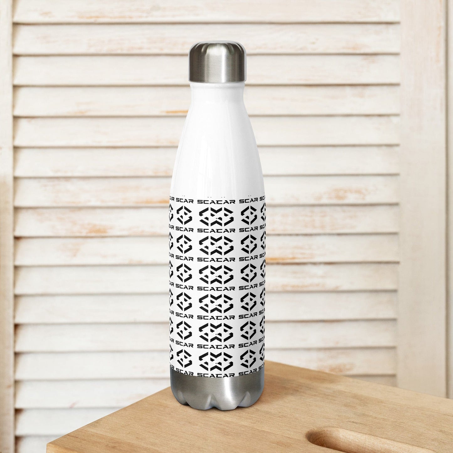 Scar Design logo black and white Stainless steel Water Bottle