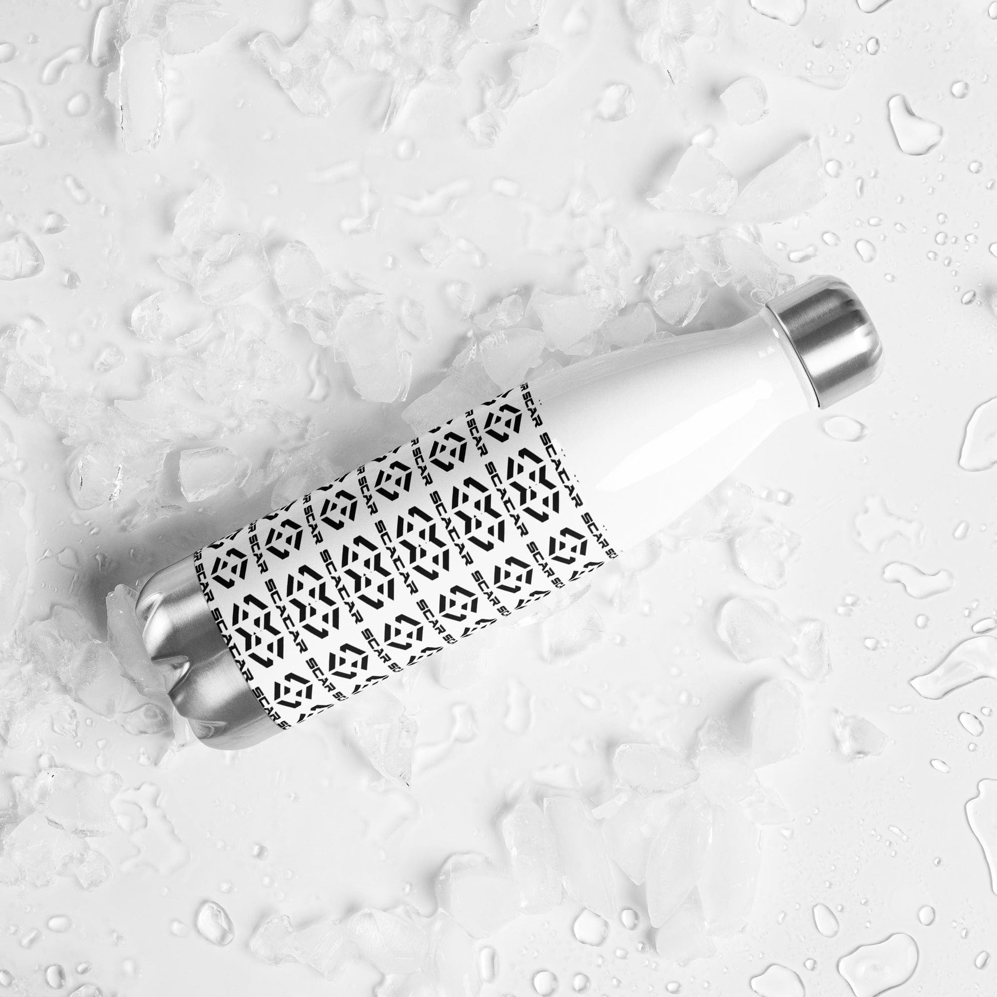 Scar Design logo black and white Stainless steel Water Bottle