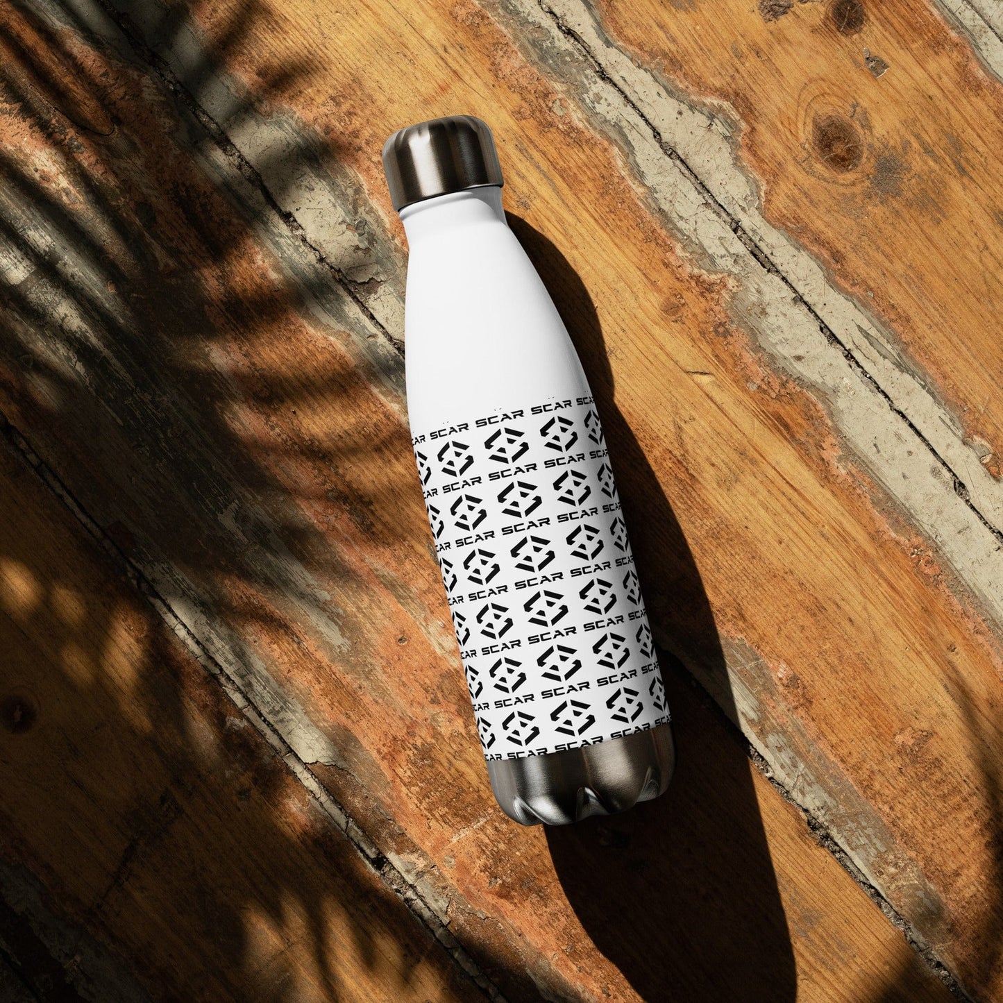 Scar Design logo black and white Stainless steel Water Bottle