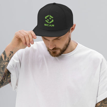 Scar Design Logo Snapback Embroidered Hat