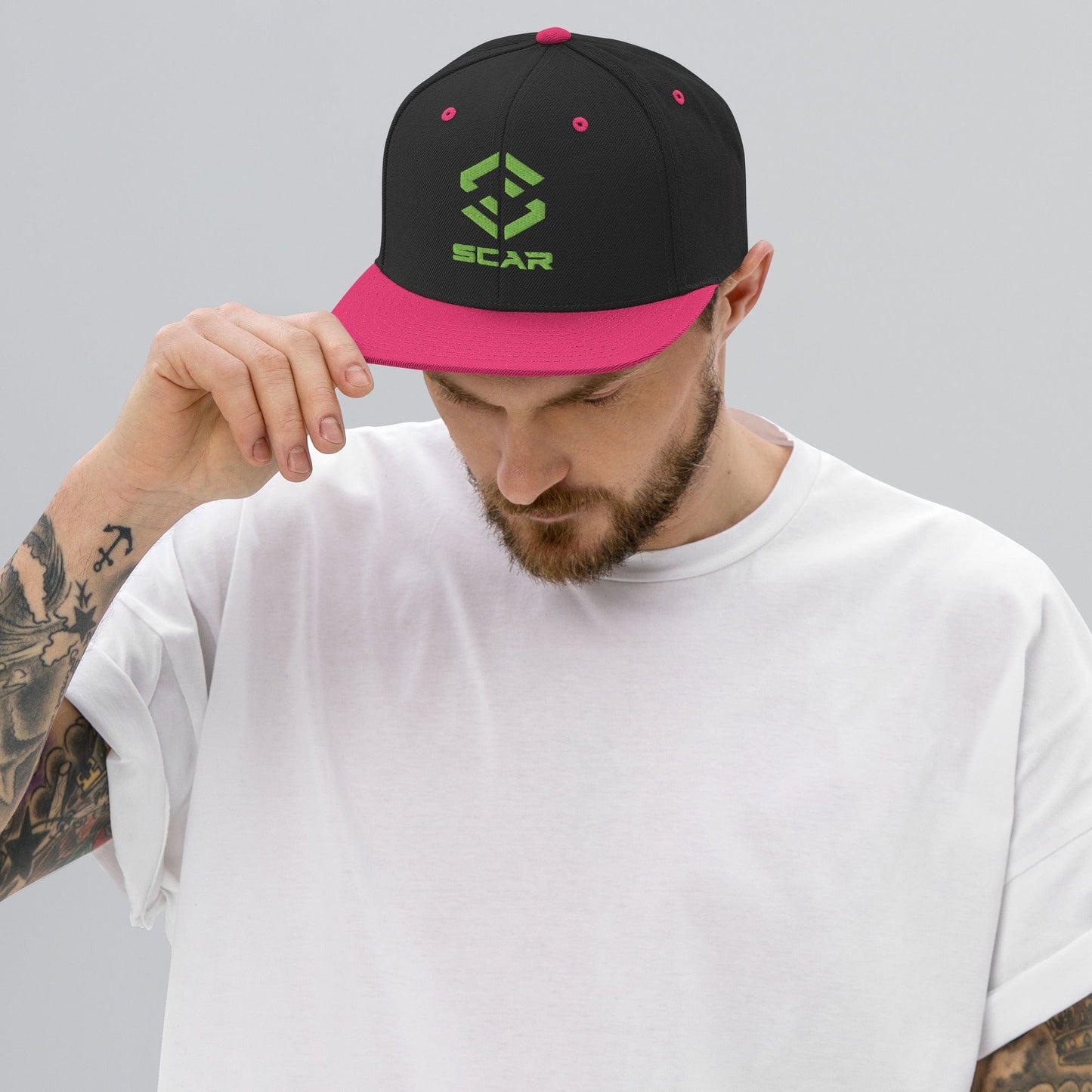 Scar Design Logo Snapback Embroidered Hat