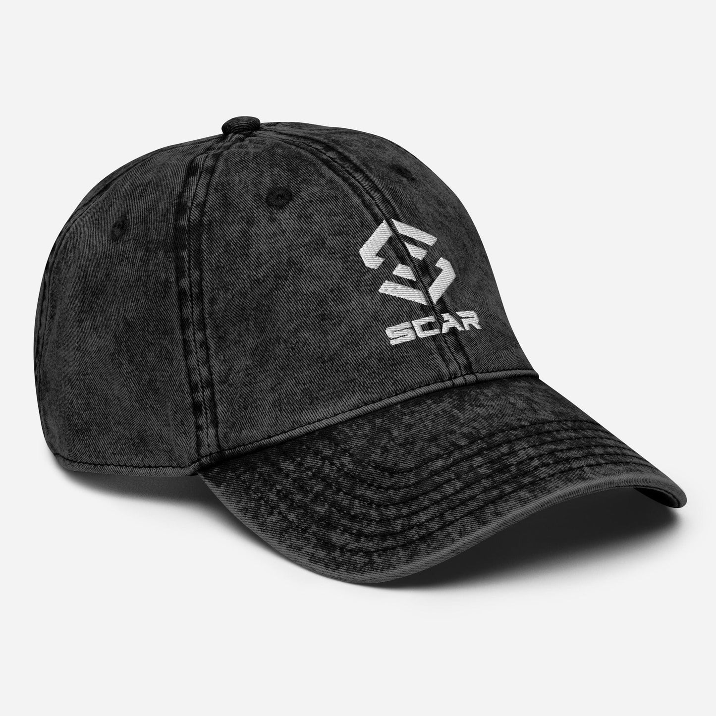 Scar Design Logo Vintage Cotton Twill Embroidered Cap