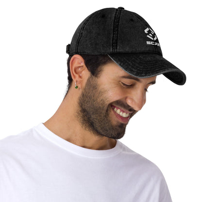 Scar Design Logo Vintage Cotton Twill Embroidered Cap