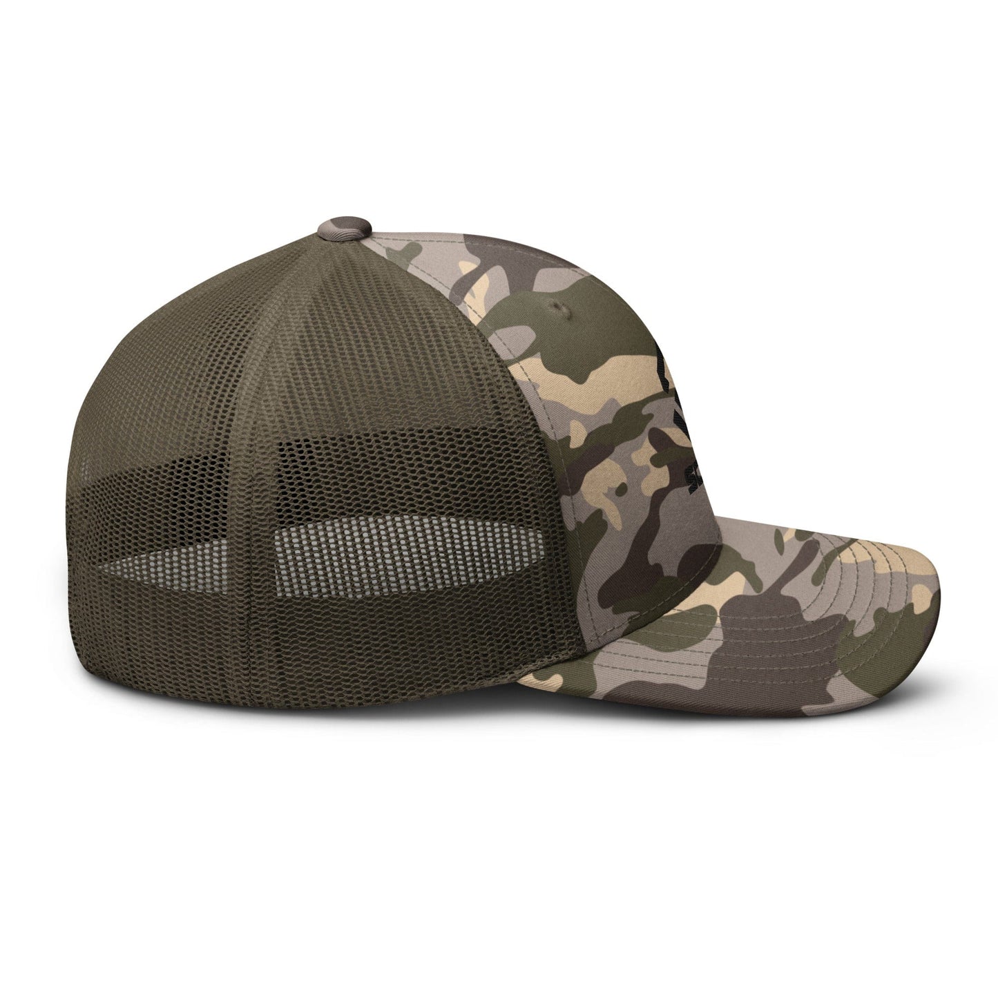 Scar Logo Camouflage Trucker Embroidered Hat