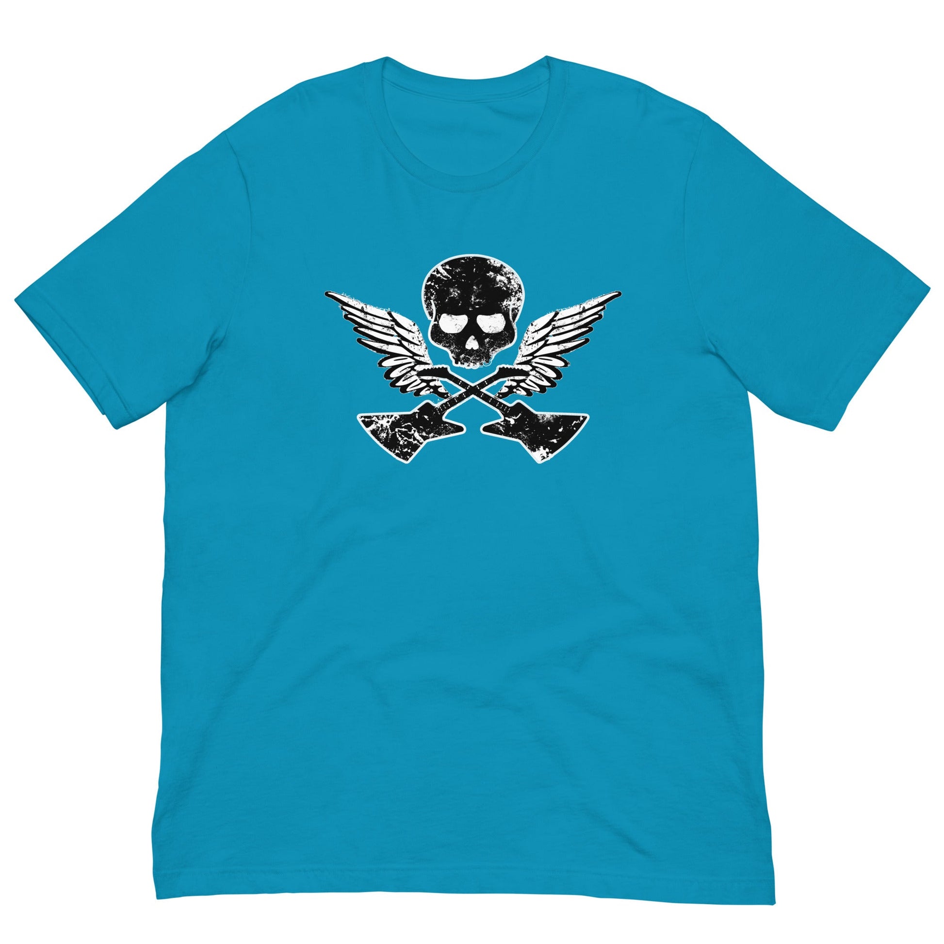 Scar Design Aqua / S Skull Guitar Wings T-shirt