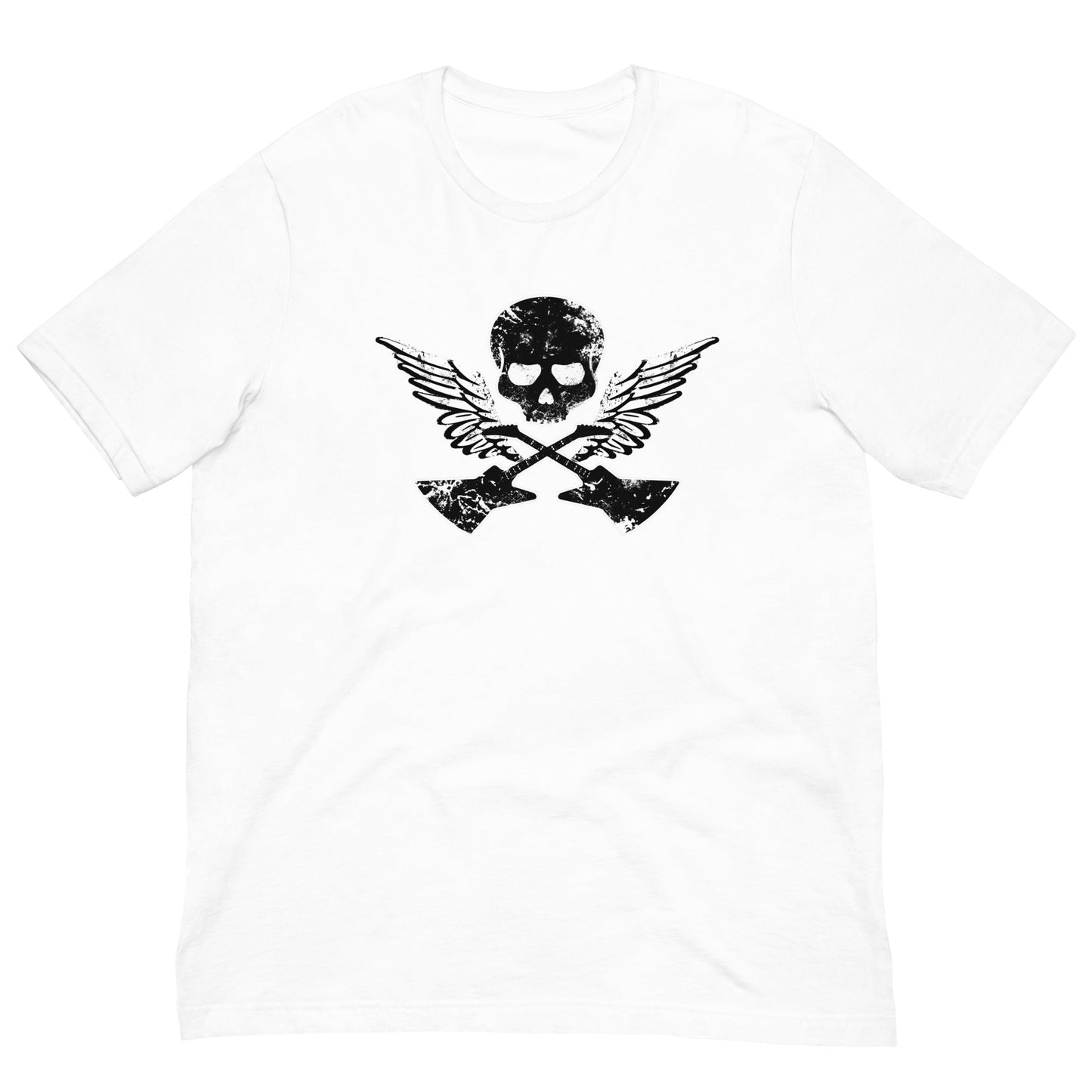 Scar Design White / XS Skull Guitar Wings T-shirt