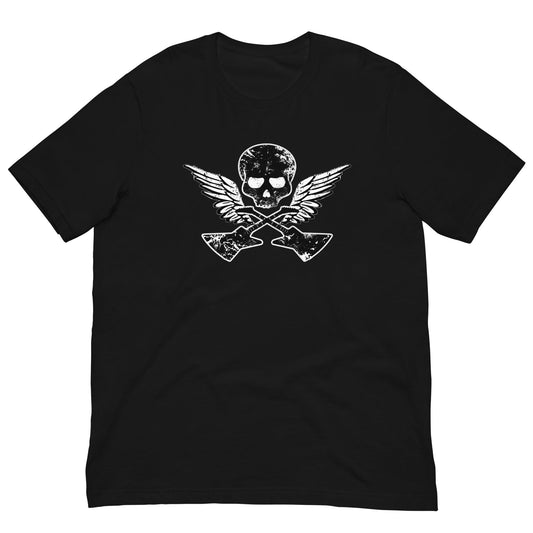 Scar Design T shirt Black / XS Skull Guitar Wings T-shirt