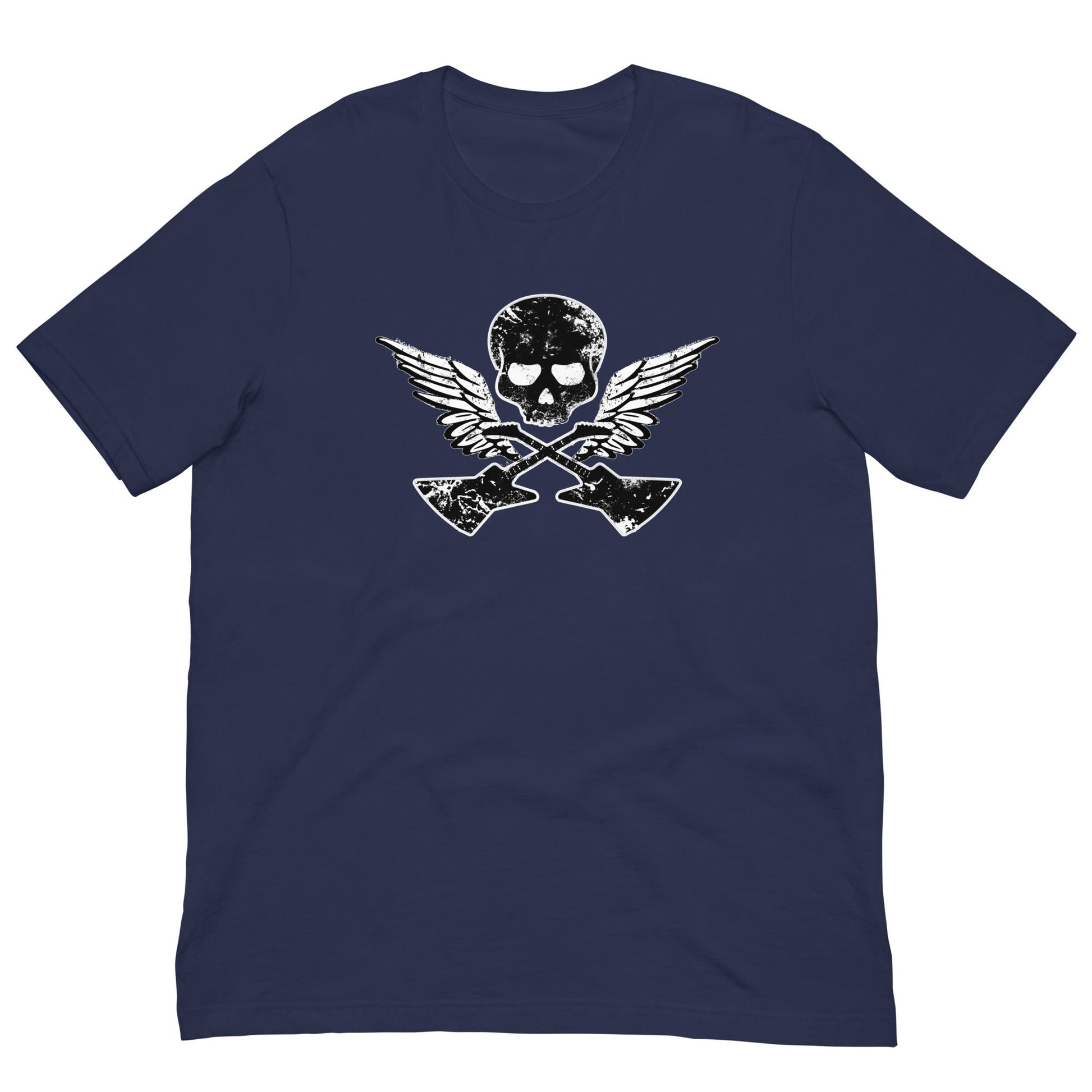 Scar Design T shirt Navy / XS Skull Guitar Wings T-shirt