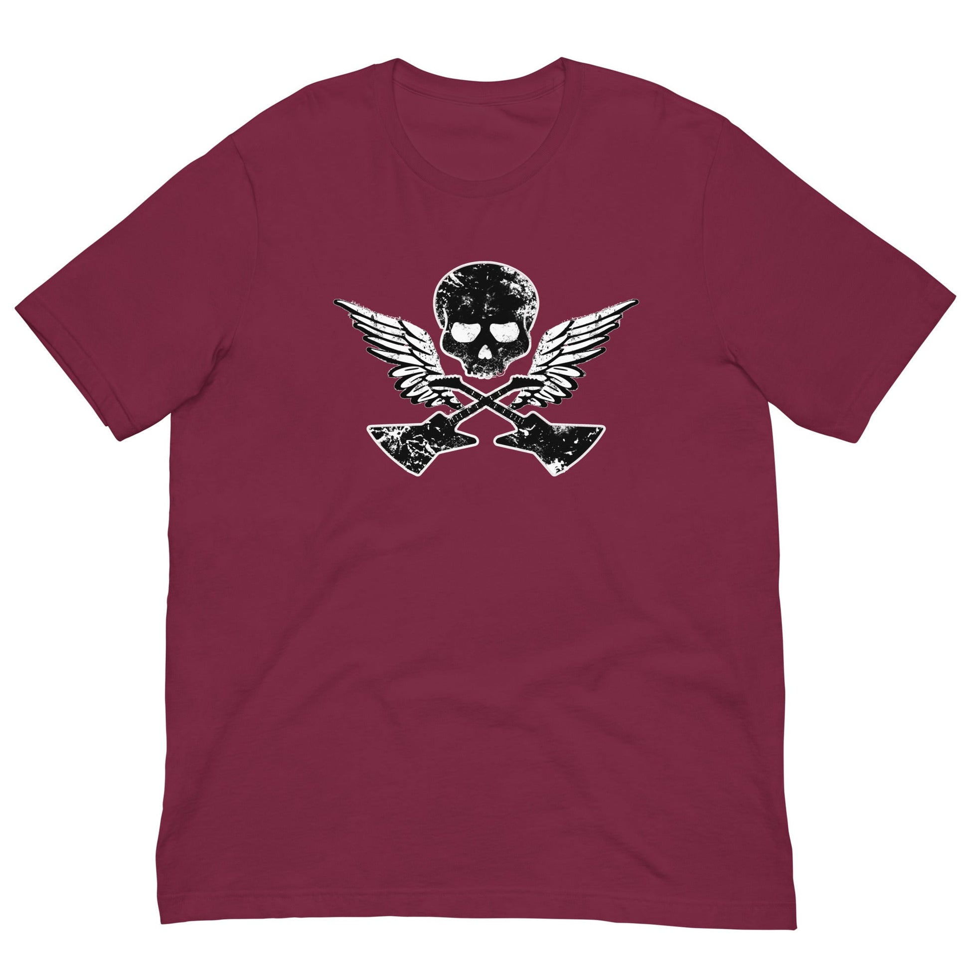 Scar Design T shirt Maroon / XS Skull Guitar Wings T-shirt