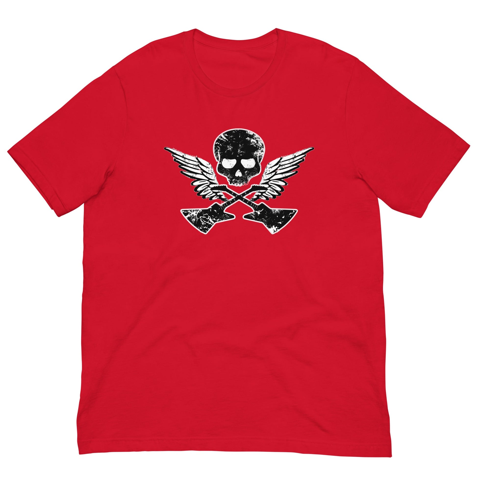 Scar Design T shirt Red / XS Skull Guitar Wings T-shirt