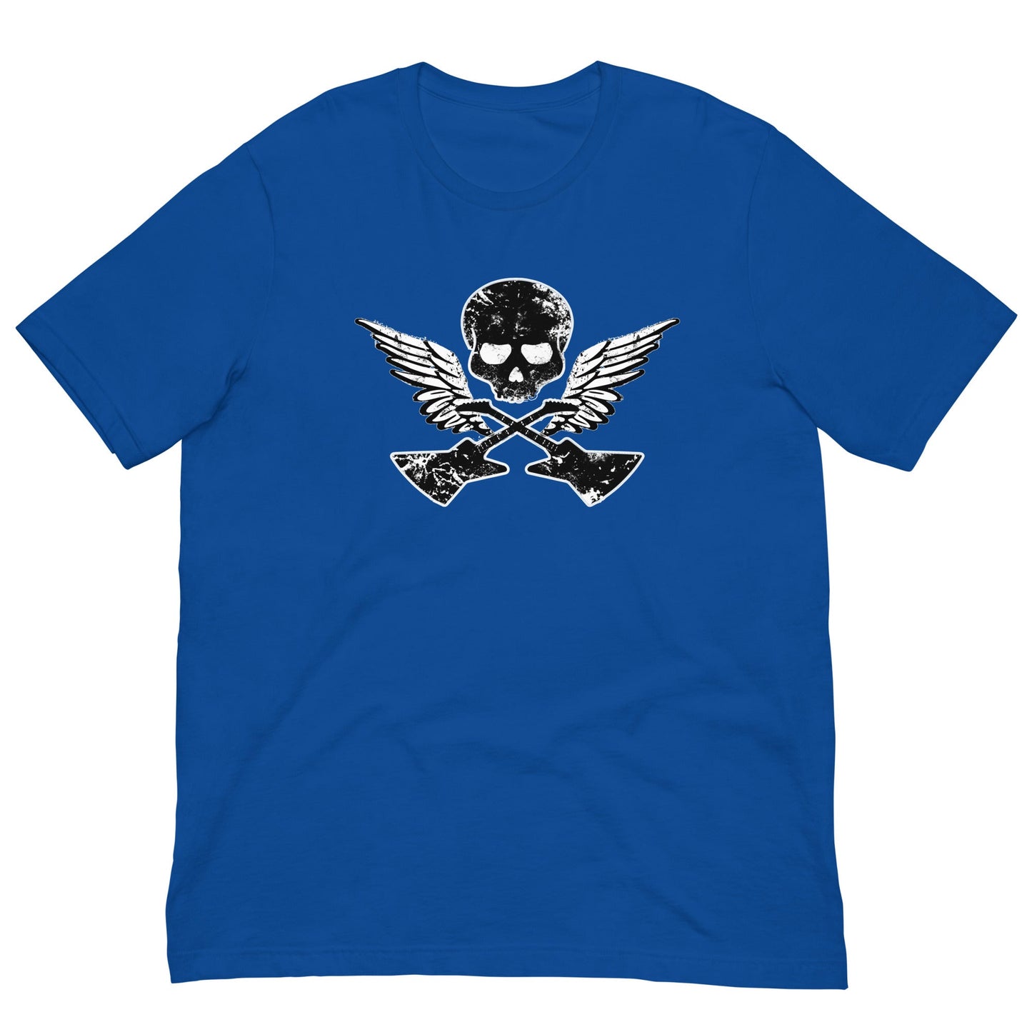 Scar Design T shirt True Royal / S Skull Guitar Wings T-shirt