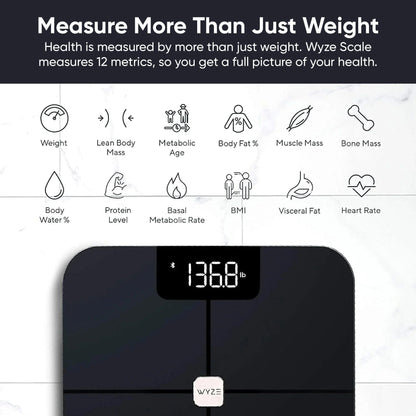 Smart Scale, Body Fat Digital Wifi Scale and Body Weight Composition BMI Smart Scale ...