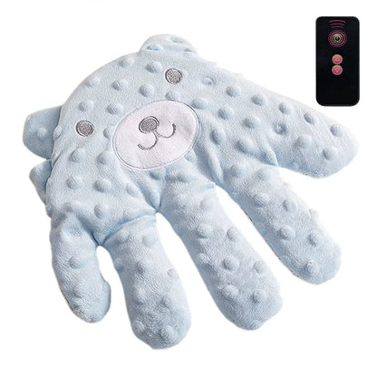 Soothing Baby Sleep Aid Pillow Babies Soothing Palms Baby Sleep Aid Infant Calming Sleeper Remote Control Hand Palms for Toddler Blue Bear