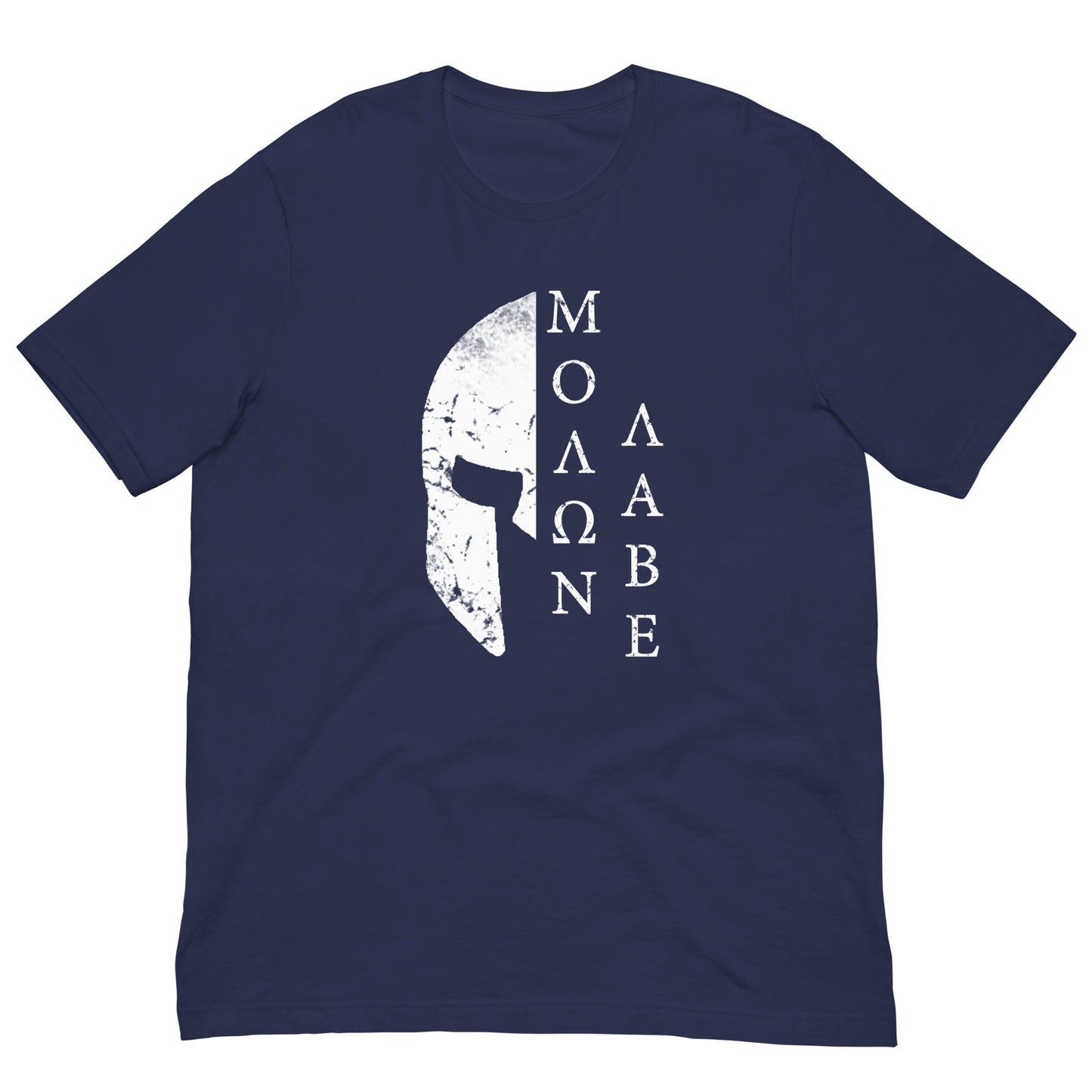 Spartan helmet Molon Labe T-shirt Navy / XS