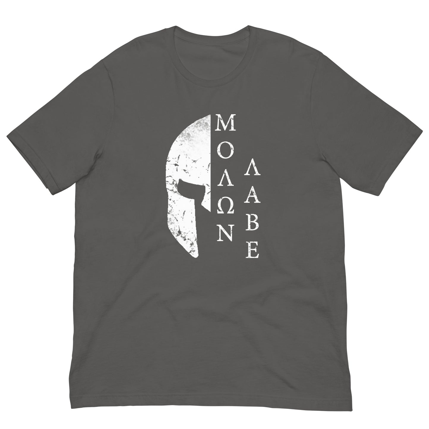 Spartan helmet Molon Labe T-shirt Asphalt / S