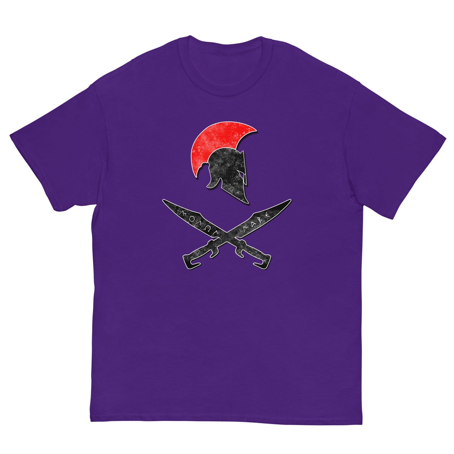 Spartan Molon Labe Swords T-shirt Purple / S