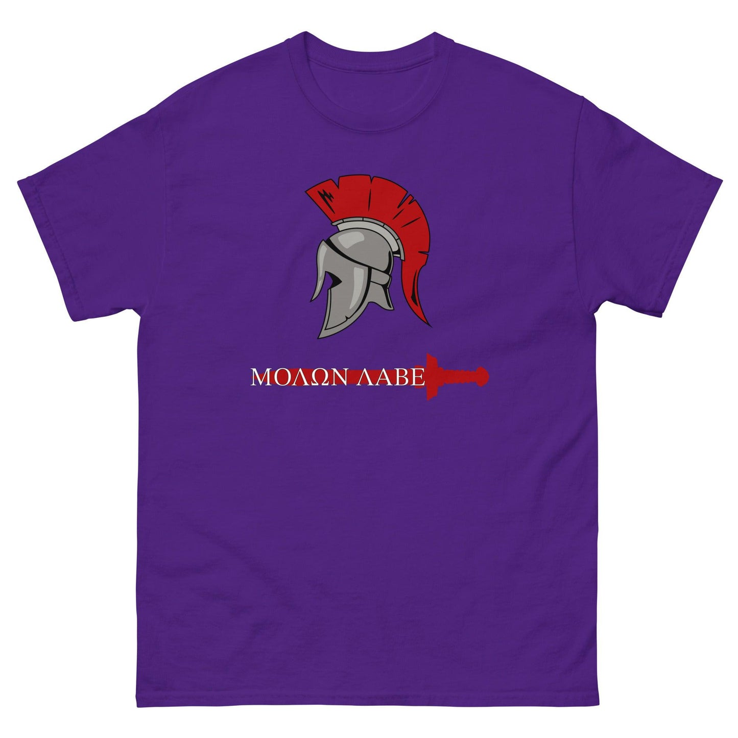 Scar Design Purple / S Spartan Warrior Molon Labe T-shirt