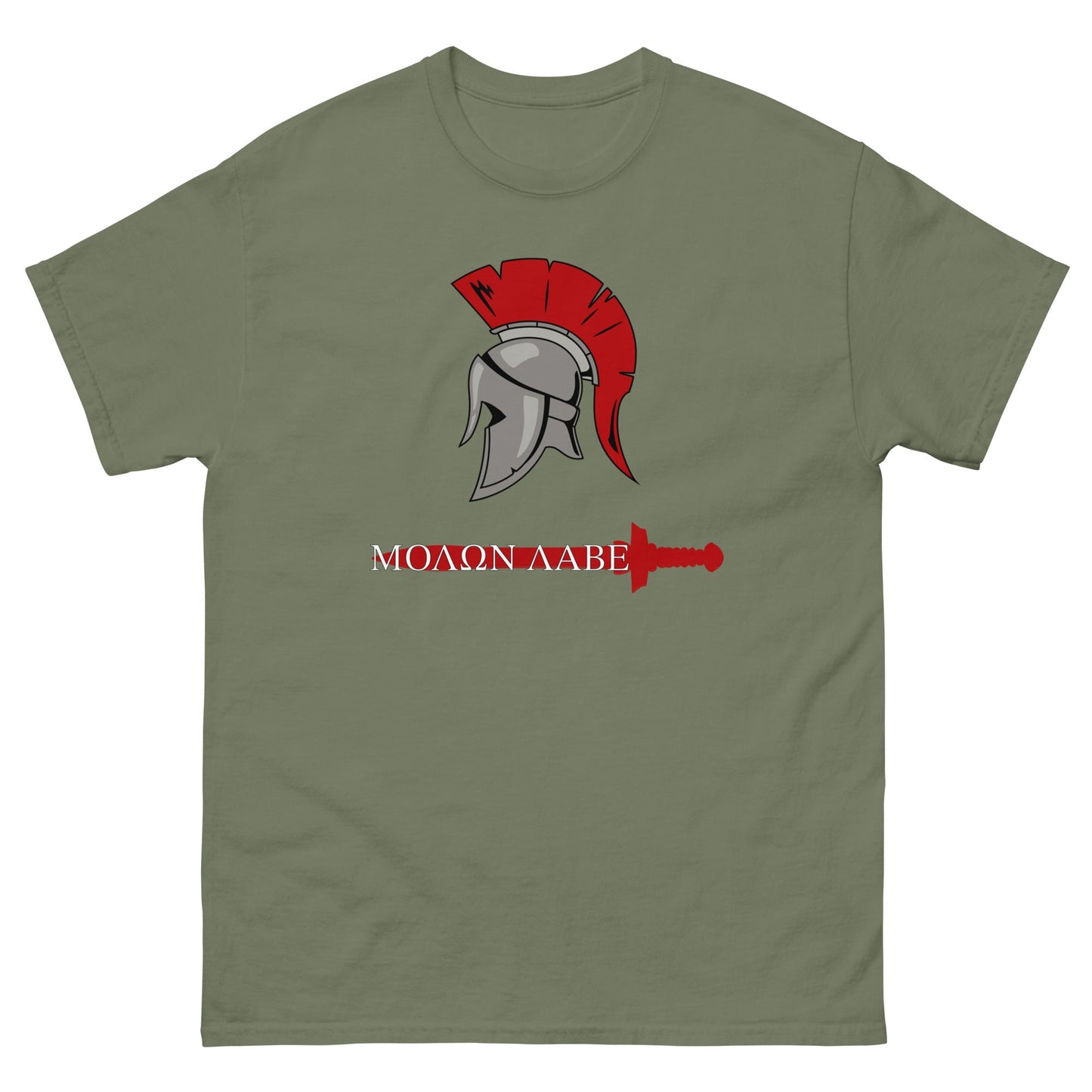 Scar Design Military Green / S Spartan Warrior Molon Labe T-shirt