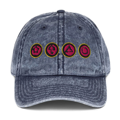 Squid Game Dalgona Cookies Vintage Cotton Twill Cap Navy