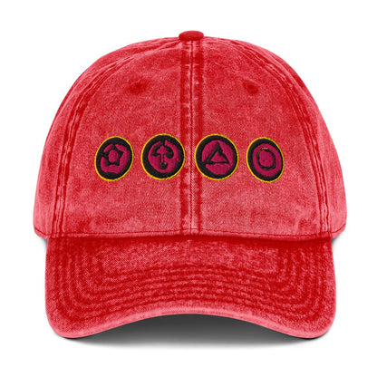 Squid Game Dalgona Cookies Vintage Cotton Twill Cap Red