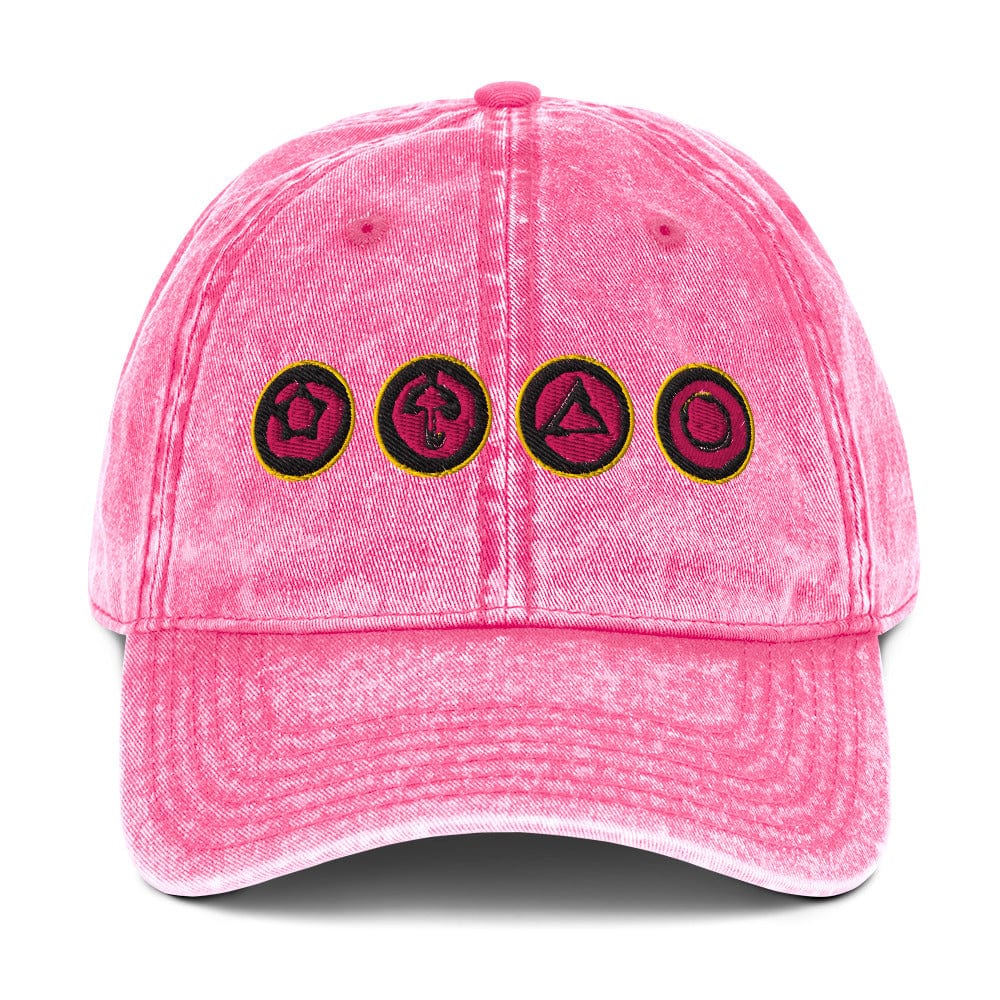 Squid Game Dalgona Cookies Vintage Cotton Twill Cap Pink