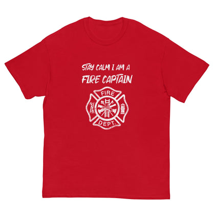 Stay Calm Fire Captain T-shirt Red / S