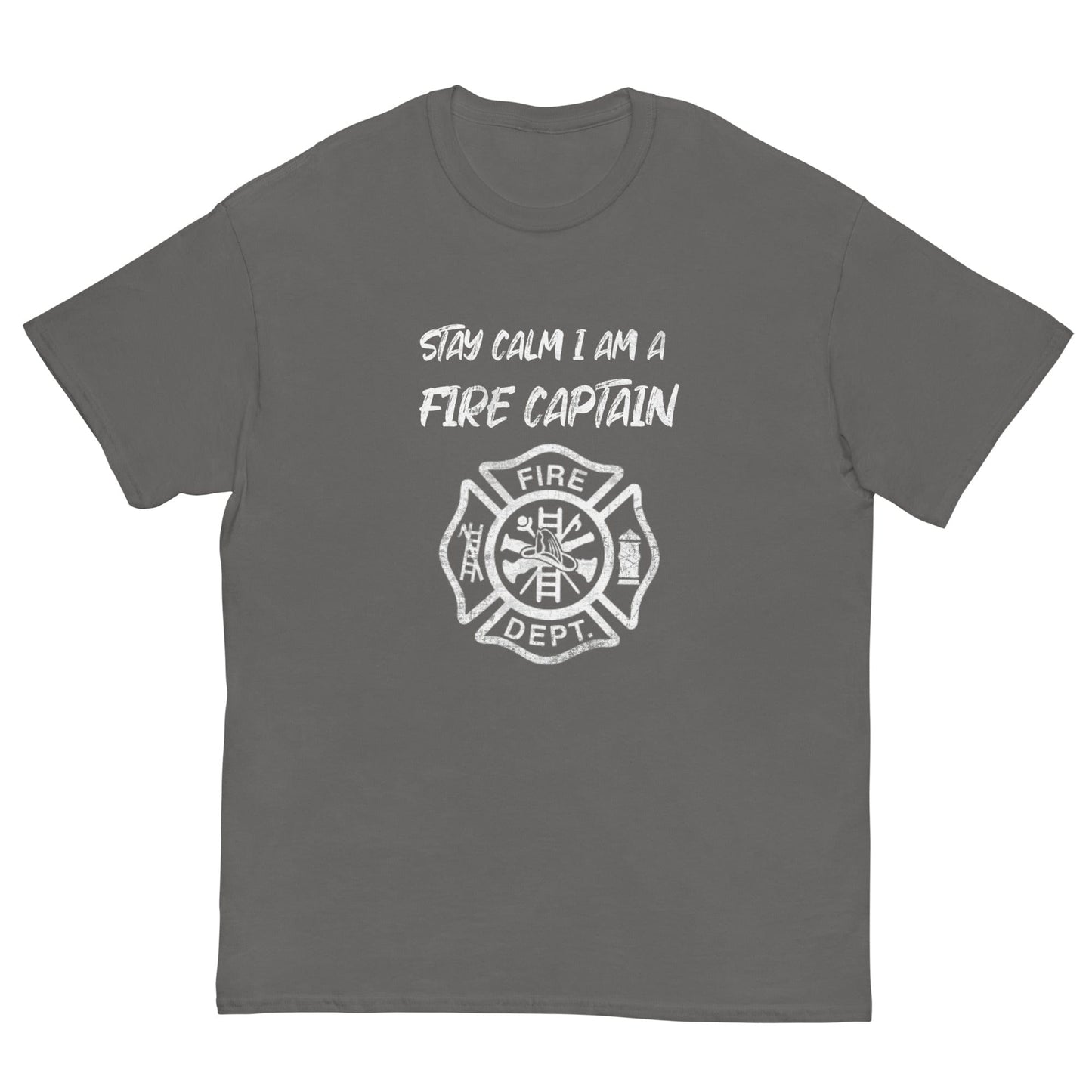 Stay Calm Fire Captain T-shirt Charcoal / S