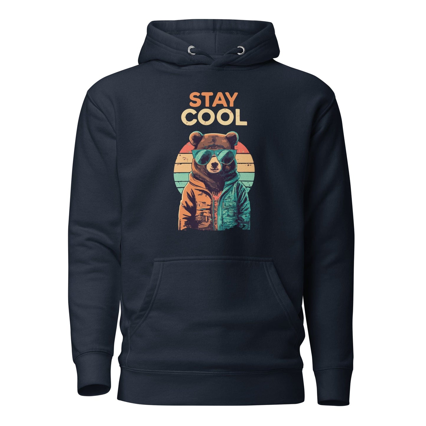 Stay Cool Teddy Bear Hoodie Navy Blazer / S