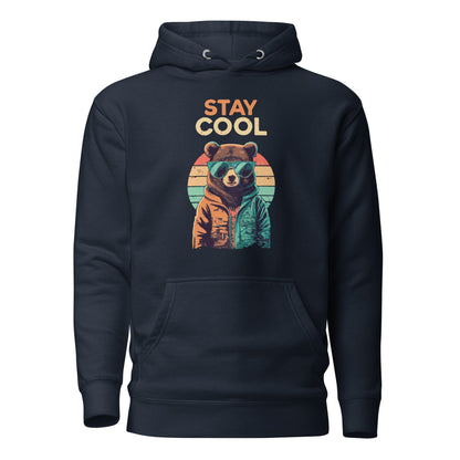 Stay Cool Teddy Bear Hoodie Navy Blazer / S