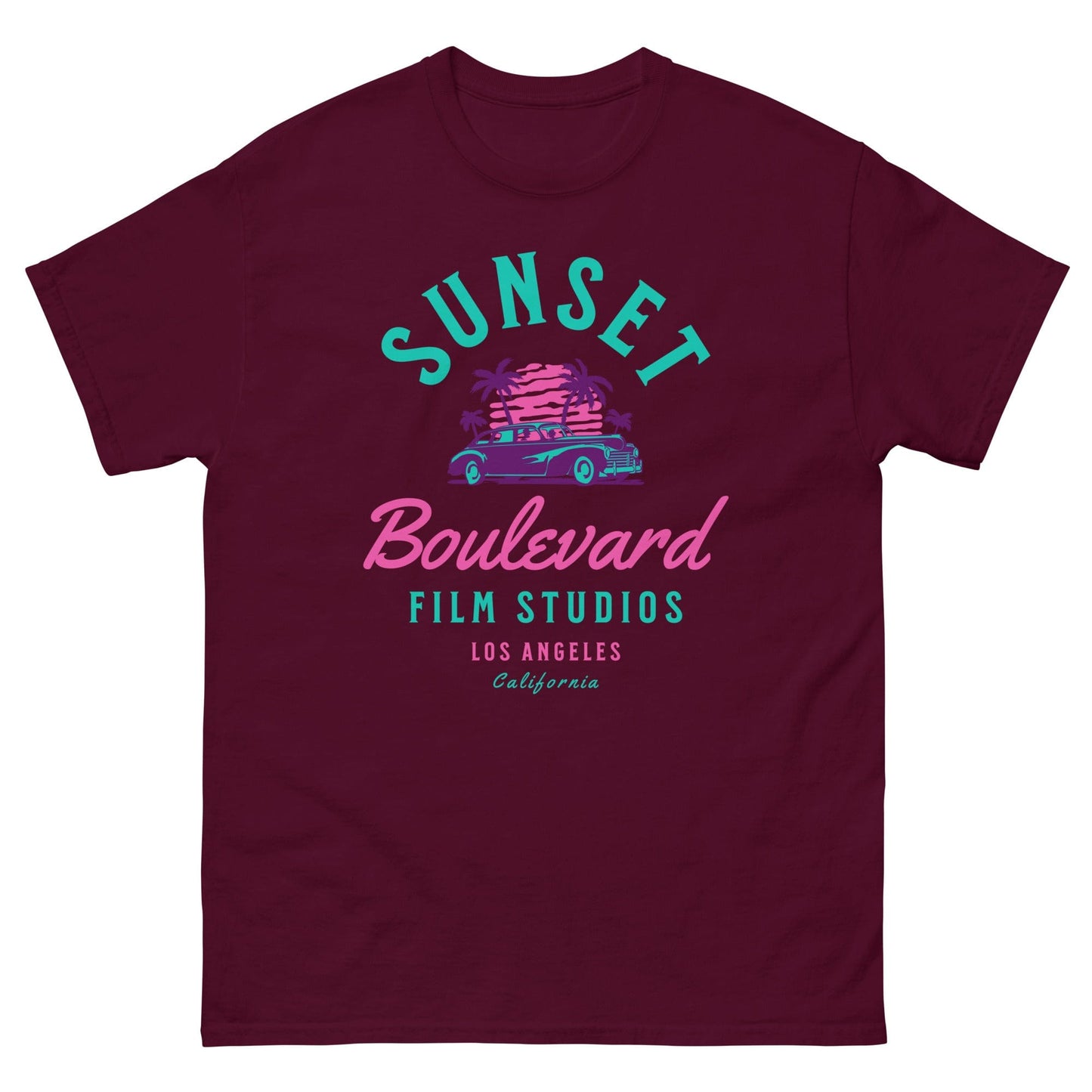 Sunset Boulevard Film Studios T-shirt Maroon / S