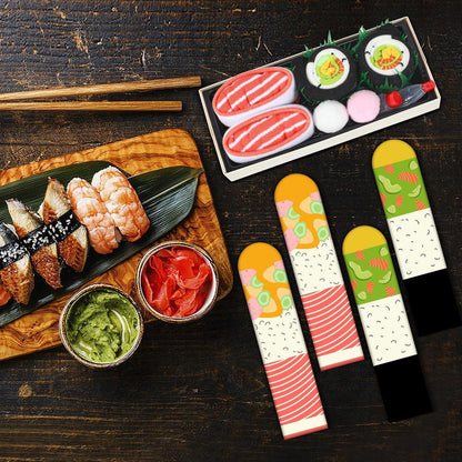 Sushi Box Funny Socks for Men Women Teens-Novelty Food Socks-Fathers Birthday Christmas Gifts Stocking Stuffers A Sushi 2 Pairs / Medium-Large