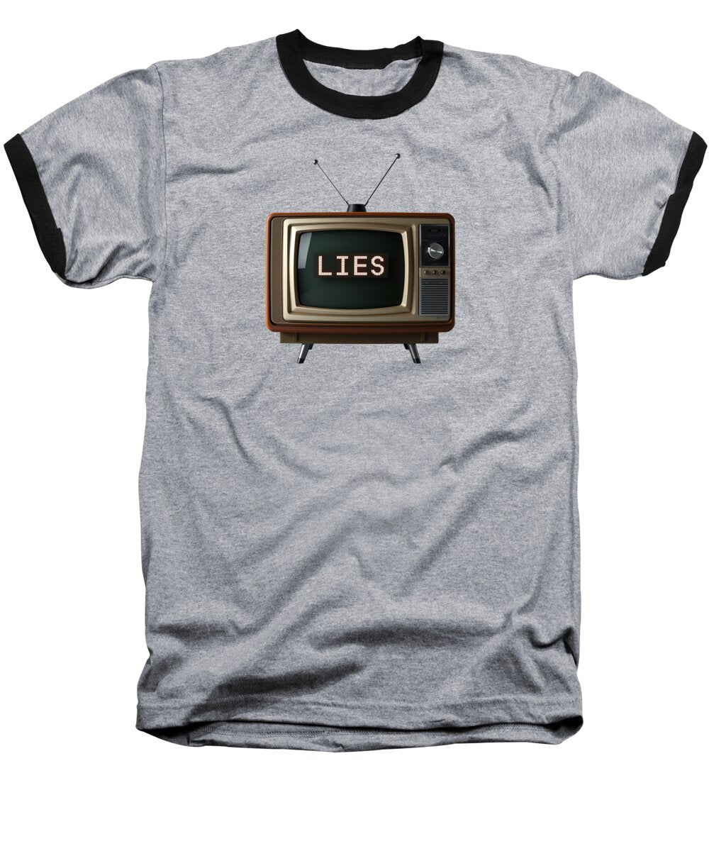 Television Lies - Baseball T-Shirt