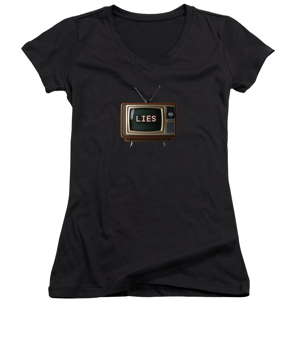 Television Lies - Women's V-Neck