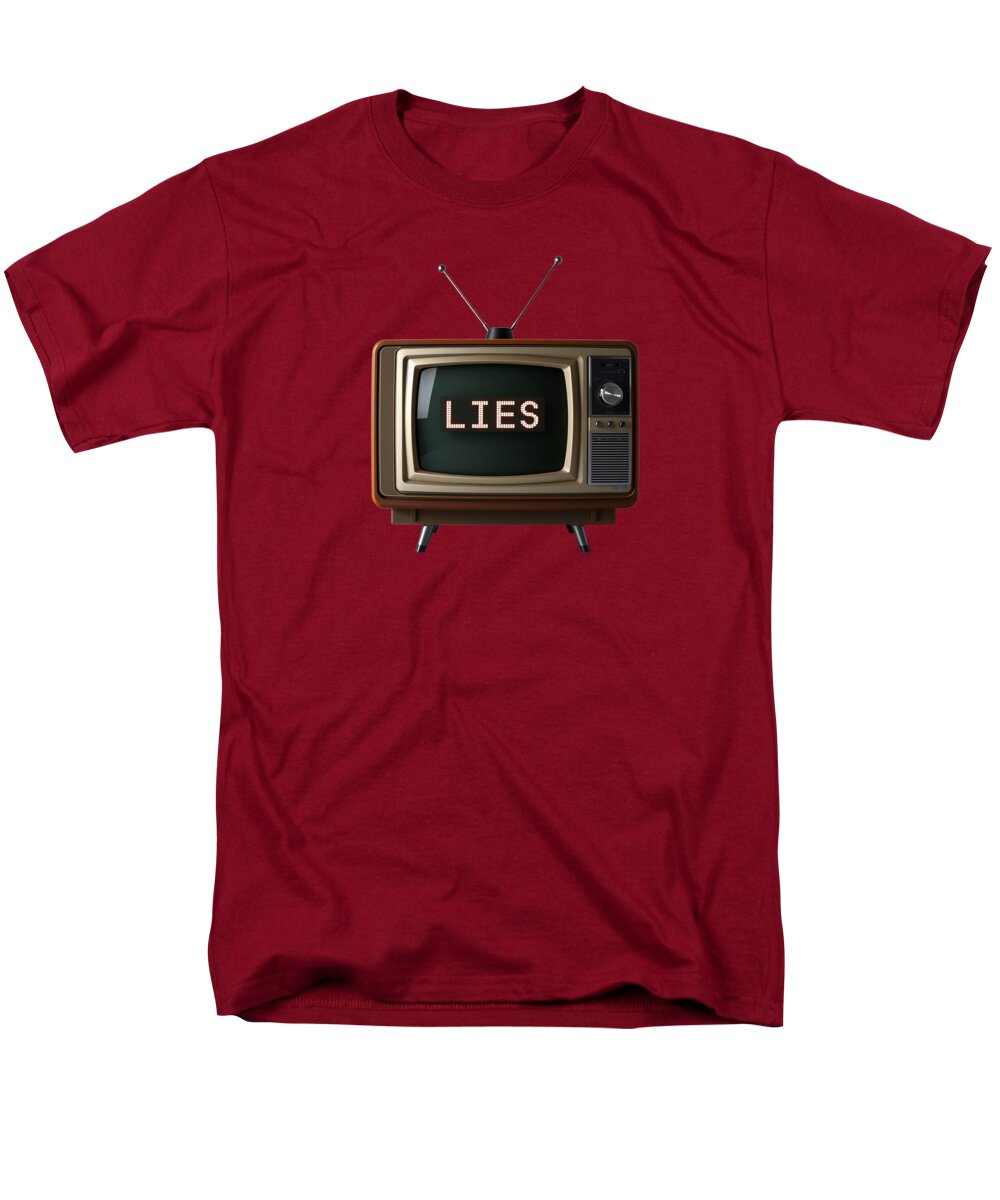Television Lies - Men's T-Shirt  (Regular Fit)
