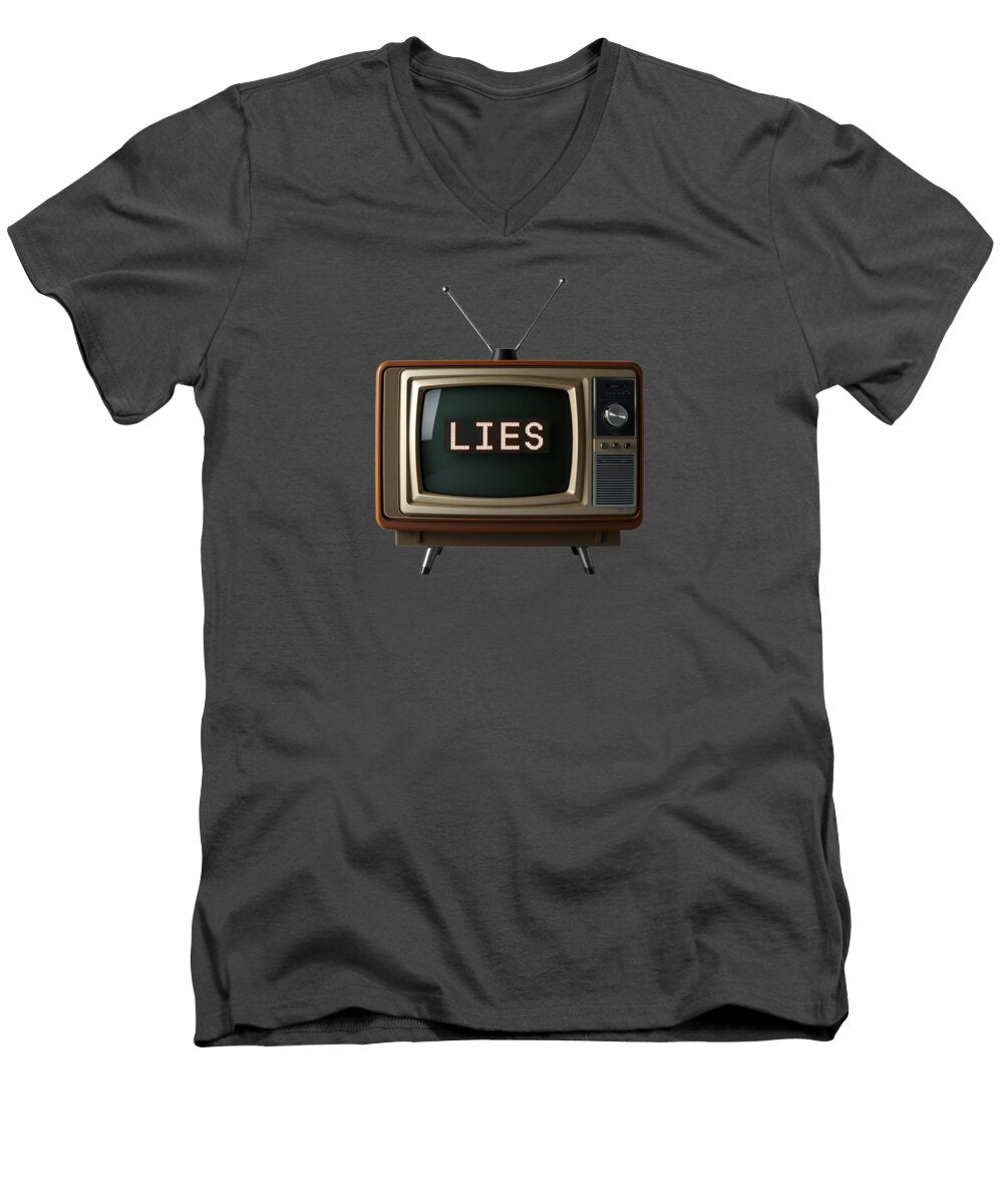 Television Lies - Men's V-Neck T-Shirt