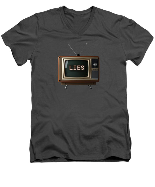 Television Lies - Men's V-Neck T-Shirt