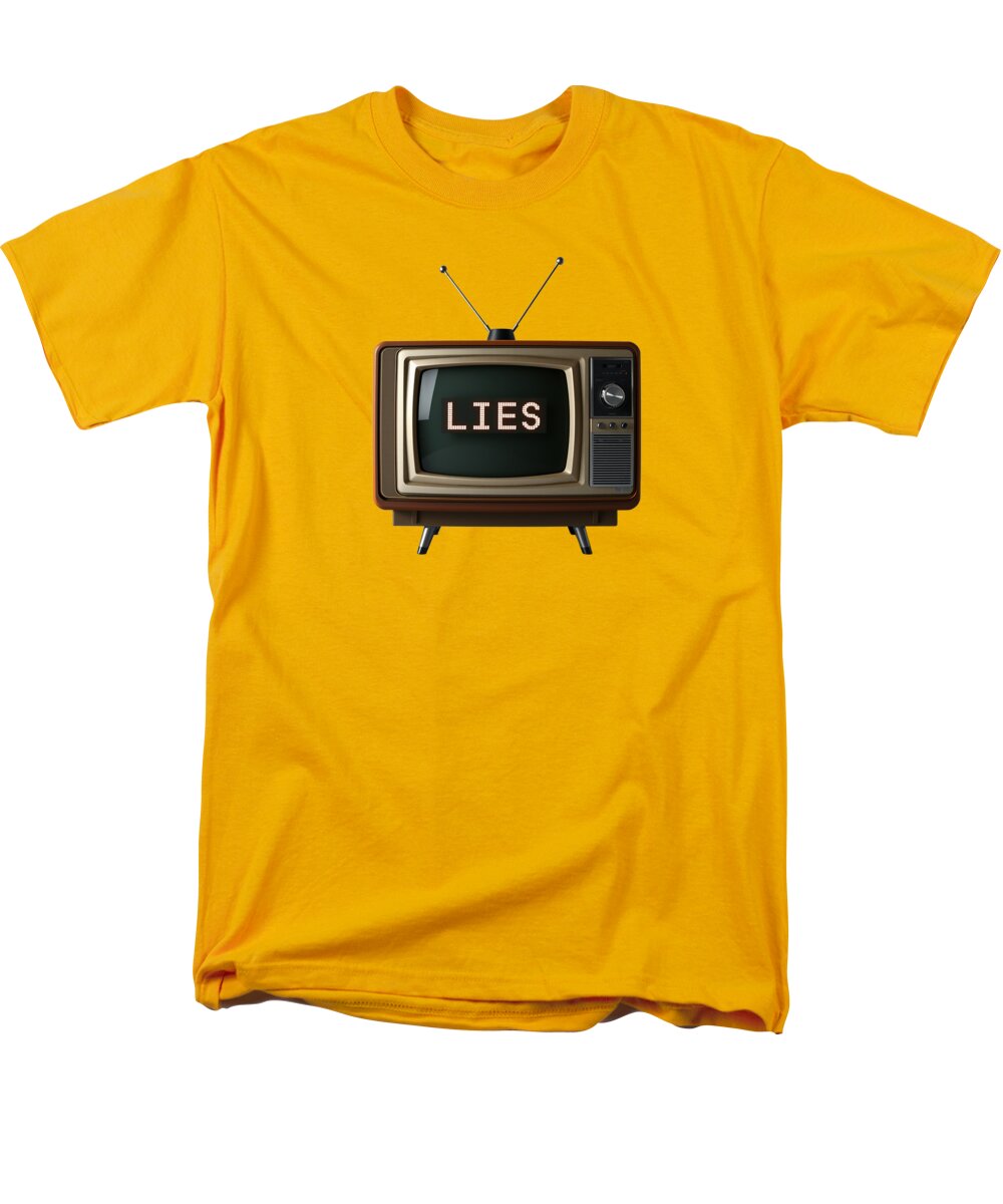 Television Lies - Men's T-Shirt  (Regular Fit)
