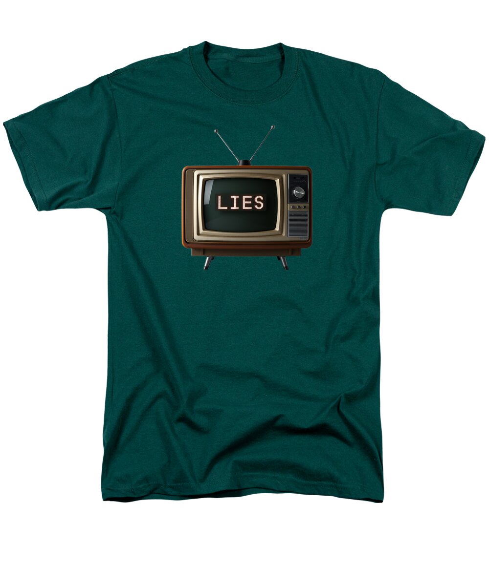 Television Lies - Men's T-Shirt  (Regular Fit)