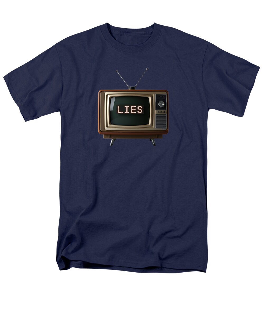 Television Lies - Men's T-Shirt  (Regular Fit)