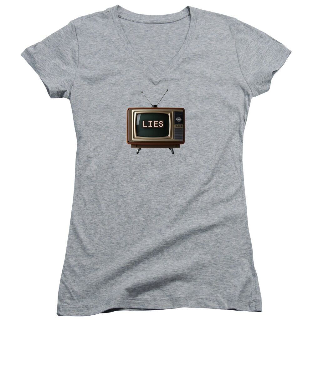 Television Lies - Women's V-Neck